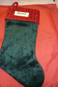 PRIMA CREATIONS 2002 CHRISTMAS STOCKING MONOGRAM " EDITH   " - Picture 1 of 6