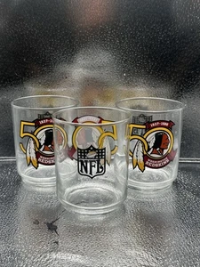 Vintage Washington Redskins 50th Anniversary 1937-1986 NFL Glass Cups - Bild 1 von 5