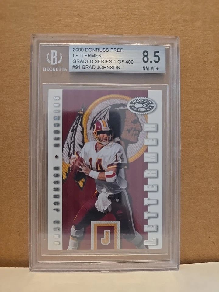 2000 Donruss Preferred QBC Lettermen /1000 Brad Johnson #LM91 BGS 8.5 - Image 1 of 3