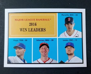 2016 TOPPS THROWBACK THURSDAY TBT #106 WINS LEADERS LESTER SCHERZER PORCELLO - Picture 1 of 4