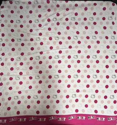 Sábana plana doble completa Hello Kitty con lunares rosas Sanrio 2009 HELLO KITTY Foto 1 de 4