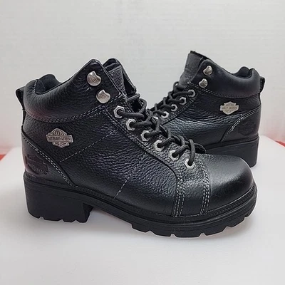 Botines Harley Davidson Tyler para mujer 84280 cuero negro talla 7,5 Foto 1 de 4