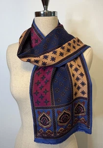 Oscar de la Renta - Bufanda/ópera multicolor de seda y lana con pequeños flecos - Firmada - Imagen 1 de 3