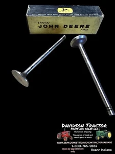 R26123R Genuine John Deere Exhaust Valve PAIR Antique Tractor New Old Stock - Picture 1 of 6