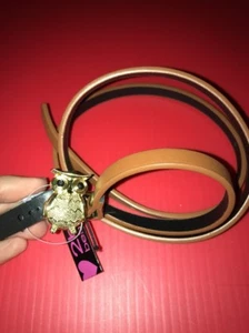 2B Bebe Owl Belt New With Tags Faux Brown Leather Size Small - Picture 1 of 3