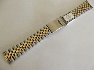 bracciale jubilee bicolor doppia chiusura ansa 18 - 20mm orologi correa montre - Imagen 1 de 6