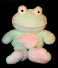 TY Pluffies Plush Frog Grins Vintage Tylux Lovey Doll Green Pink 2002