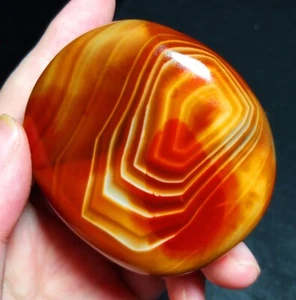 TOP 105G Natural Polished Silk Banded Lace Agate Crystal Stone Madagascar QTA5 - Picture 1 of 17