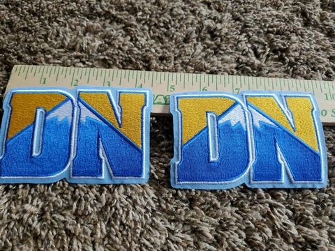 New Lot of 2 Denver Nuggets Blue Authentic Jersey Team Pants Patch Set 4.5" × 3" Cover