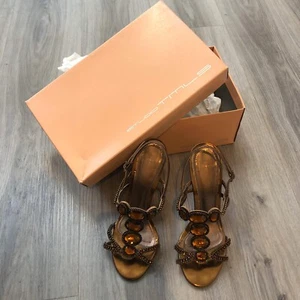Tacones de estudio de bronce para dama talla 4uk - Imagen 1 de 8