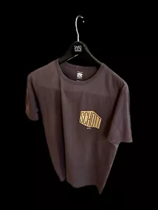 Schott NYC Brown Graphic T-shirt Sz Small Made In USA - Picture 1 of 8