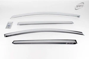 SAFE Chrome weather shields 4p for  Oct/2007 ~ April/2012 Hyundai i30cw Wagon - Picture 1 of 5