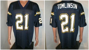 LaDanian Tomlinson San Diego Chargers maglia calcio Adidas vintage (XL) LT NFL - Foto 1 di 6