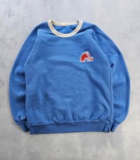 Vintage 80s Québec Nordiques NHL Blue Crewneck Sweatshirt M