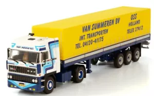 1:50 WSI DAF 3600 SPACE CAB 4X2 CLASSIC CURTAINSIDE TRAILER-3 AXLE Model - Picture 1 of 3