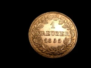 Stati tedeschi. BAYERN. MASSIMILIANO II. KREUZER 1855. Scelta! - Foto 1 di 2