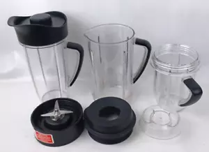 Jarra NutriBullet RX SouperBlast 1L, 1/2L, tapa de tarro y cuchilla extractora NB-301S - Imagen 1 de 8
