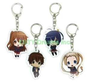 Set of 4 Love, Chunibyo & Other Delusions Anime Acrylic Keychain Rikka Sanae  - Picture 1 of 2