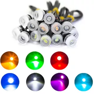 2Pcs/set Universal Motorcycle Screw LED Bolt Tail License Plate Light SMD Lamp - Picture 1 of 15