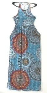 Grecerelle Women's Size Small Tie Dye Geometric Aztec Print Round Neck Dress - Picture 1 of 11
