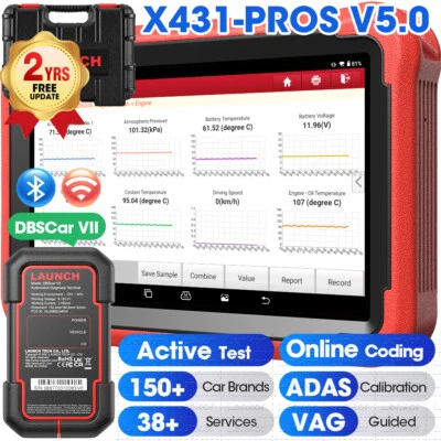 2025 LAUNCH X431 Pros V+ OBD2 Diagnostic Tool Tester ALL SYSTEMS ECU Coding - Image 1 of 4