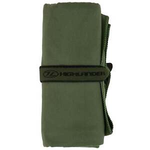 Highlander Microfibre Towel Olive Green camping Army Exercise Olive Green Large