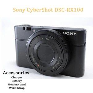 Cámara digital compacta Sony 20,2 MP CyberShot DSC-RX100 casi nueva 35 idiomas - Imagen 1 de 15