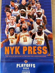 2023 2024 NEW YORK KNICKS NYK PRESS PLAYOFFS PROGRAM NBA CHAMPION KNICKERBOCKERS