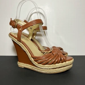 Damen-Keilsandalen Seychelles Harlow braun geflochtenes Leder/Größe 6,5 - Bild 1 von 8