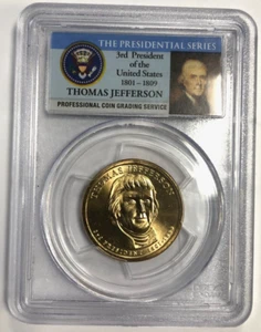 2007 P Thomas Jefferson $1 First Day of Issue Pos A Graded MS66 by PCGS - Picture 1 of 2
