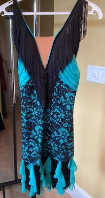 Girls Black And Green Sequenced Dress, Excellent Condition. Worn Once - Image 1 of 4