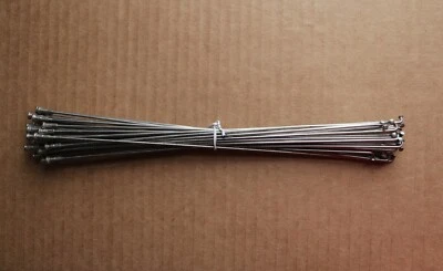 32x Stainless steel spokes set mountain bike rear wheel (from Shimano Deore hub) - Image 1 of 4