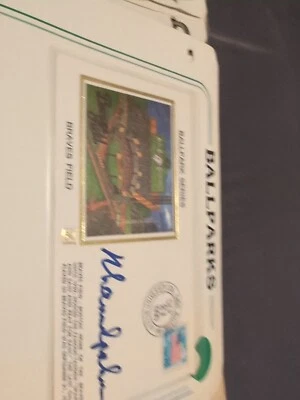 Warren Spahn  Hand Signed 1990 FDC Cache Autograph - Image 1 of 4