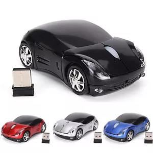 Car Model Wireless Optical Mouse Ferrari Shaped Mause Game 1600DPI for PC L_WI - Picture 1 of 13