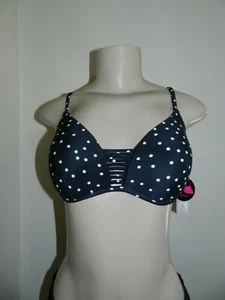 No boundaries swim bikini top bra push up polka dots venus sexy Large and XL New - Picture 1 of 12