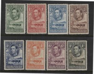 (F127-32) 1938 Bechuanaland part set of 8stamps KGVI 1/2d to 1/- MH (AG)  (GR38)