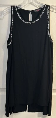 Vince Camuto M бисером Майка рубашка черный высоты низкого женщин - Изображение 1 из 4