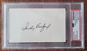 SANDY KOUFAX signed/autographed 3x5 card PSA certified/encapsulated Dodgers - Picture 1 of 4