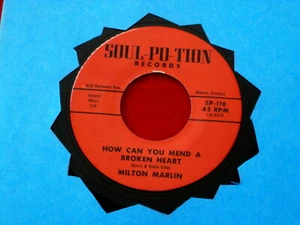 MILTON MARLIN~ HOW CAN YOU MEND A BROKEN HEART~ MINT~ BEE GEES~ ~ SOUL 45 - Picture 1 of 1