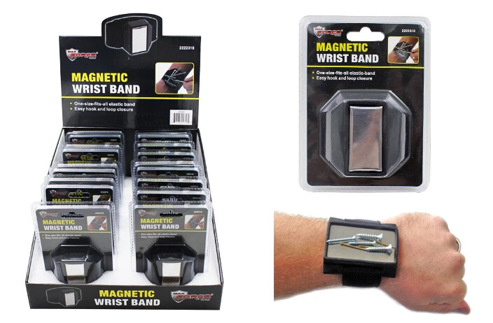 Muñequera magnética talla única para todos los puños elásticos sujeta tornillos clavos pernos brocas Foto 1 de 1