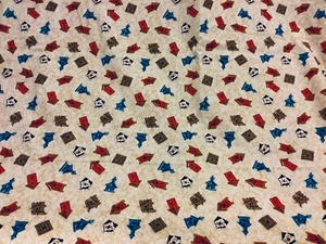 ADORABLE LITTLE BIRD HOUSES COTTON FABRIC QUILTING 46" x 1YD - Picture 1 of 3