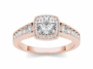 2.00 Ct Cushion Cut Lab Created Diamond Women Engagement Ring 14K Rose Gold Over - Picture 1 of 4