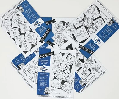 AUNT MARTHA'S HOT IRON TRANSFERS - BLUE LABEL - YOU PICK !