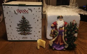 Vintage Spode Christmas Tree The San Francisco Music Box Co. Santa Claus Figure - Picture 1 of 20