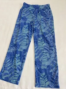 Vineyard Vines Girls Med 12/14 Blue Teal Island Soft Pajama Bottoms Lounge Pants - Picture 1 of 12