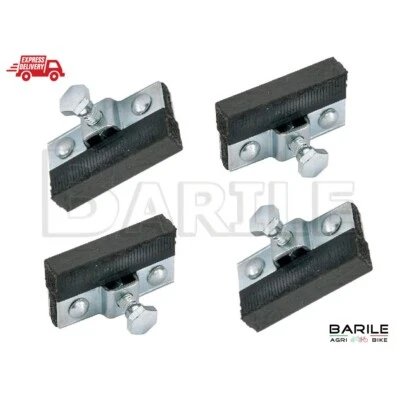 N° 2 Coppia Pattini Freno a Bilancino Bici Bacchetta - R - Epoca Gomma Nero