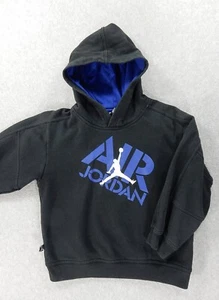 Nike AIR JORDAN Retro Screened Logo Hoodie Sweatshirt (Boys Size 2) Black - Picture 1 of 4