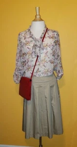 VINTAGE MORRIS MOSKOWITZ SCHULTERTASCHE ROT GEFLOCHTENES LEDER  - Bild 1 von 7