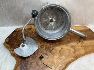 Vintage Original Foley 101 Lebensmittelmühle 2qt Edelstahl Kurbel schwarzer Knopf USA - Bild 1 von 20