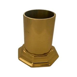 Baldwin portapenne ottone tazza accessorio scrivania vintage USA ufficio pesante 4" - Foto 1 di 12